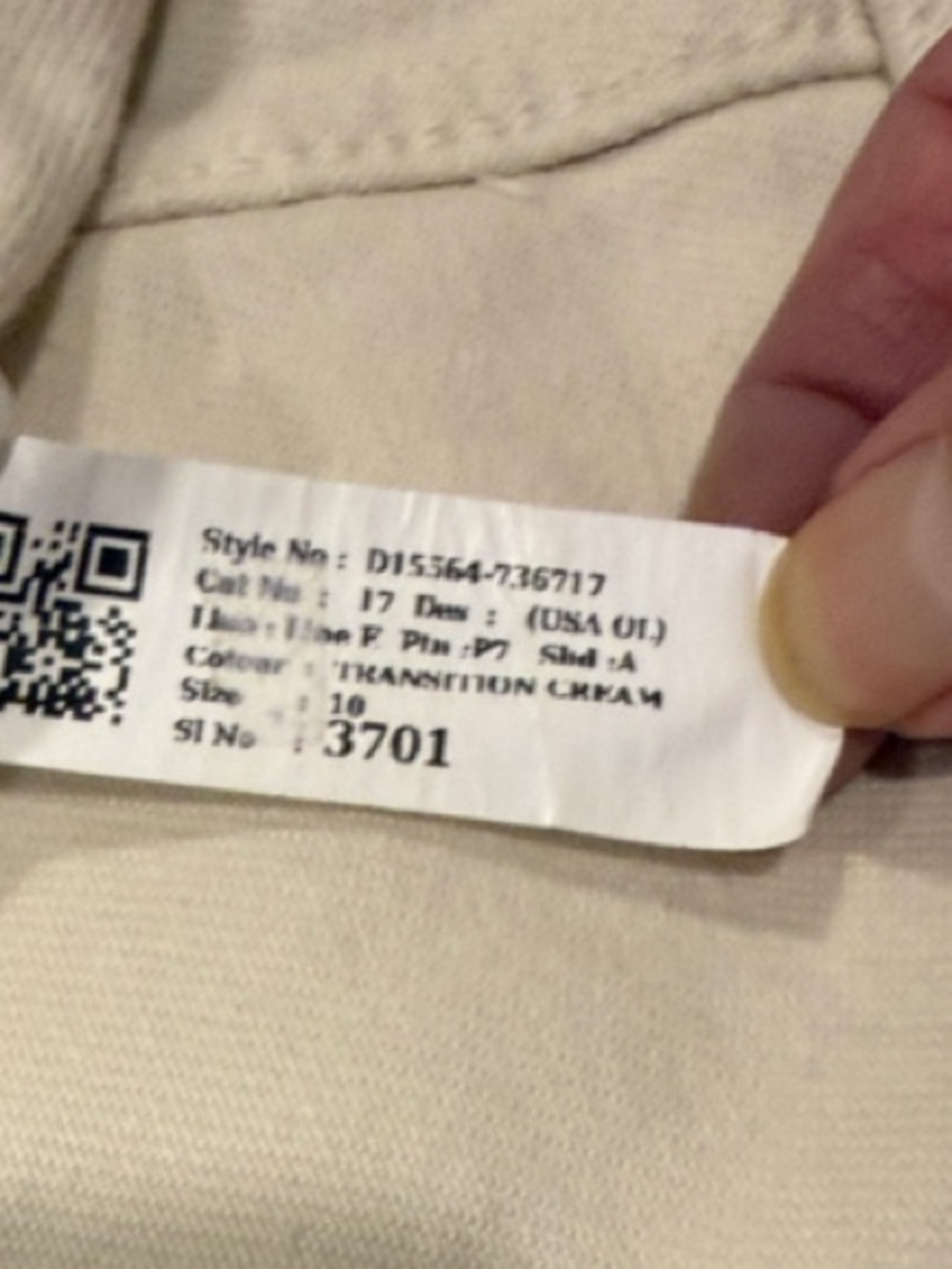 Banana Republic Off White denim Button-Front A-Line Skirt size 10 - Picture 7 of 10
